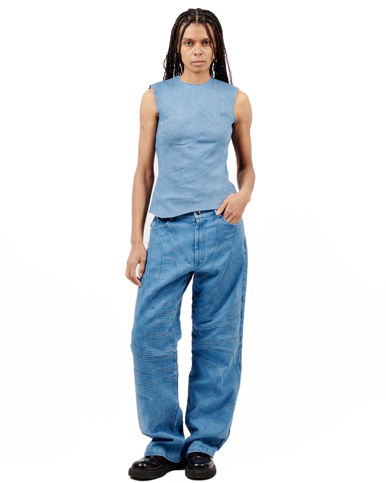 Waves Denim Trousers