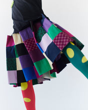 Load image into Gallery viewer, Pleated Patchwork circus skirt
