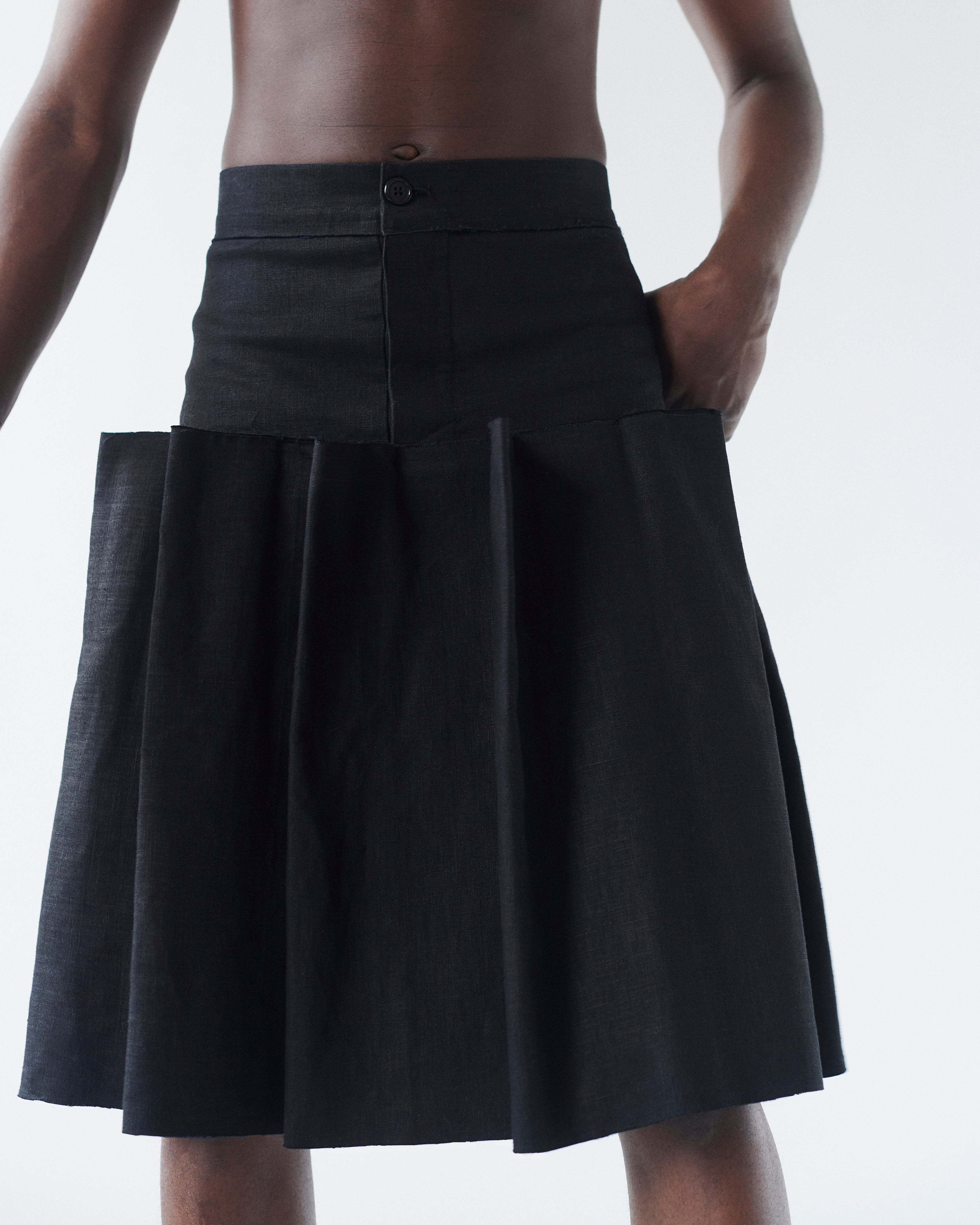 Pleated Midi Skirt